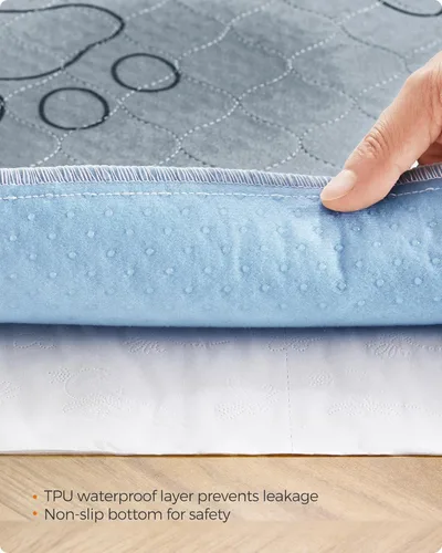 Vista 5 de Feandrea Almohadilla lavable para orina de perro, paquete de 2, reutilizable, 24 x 18 pulgadas, S, impermeable para entrenamiento de mascotas, a