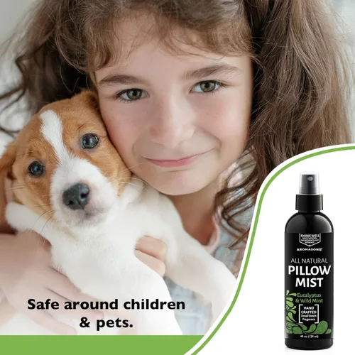 Vista 6 de Aromasong Paquete de spray de almohada: spray natural de lavanda y eucalipto de menta silvestre para un mejor sueño y relajación