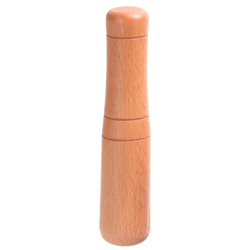 Maja de madera profesional artesanal de madera dura, herramienta de molienda de alimentos para camarero y uso doméstico (color aleatorio)