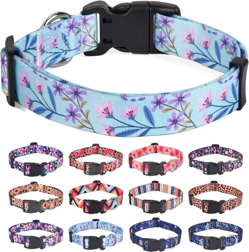 Vista 11 de Collar para Perros para Perros Pequeños y Gatos, Collar Suave y Cómodo para Mascotas para Perros Pequeños, Medianos y Grandes, Patrón Geométrico