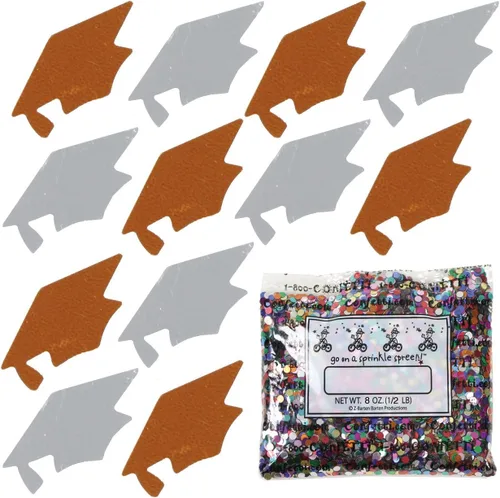 Vista 101 de Confetti Grad Cap Negro, Azul Marino Combo - 2 bolsas de media onza (1 oz)