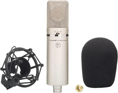 Vista 5 de Turnstile Audio Concourse Series TAC1100 Micrófono de condensador cardioide multipatrón, diafragma grande para grabación vocal, podcasting