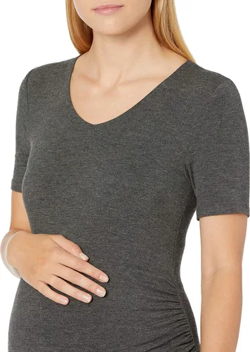 Vista 4 de Tienda Essentials Camiseta de maternidad de manga corta con cuello en V para mujer paquete de 2