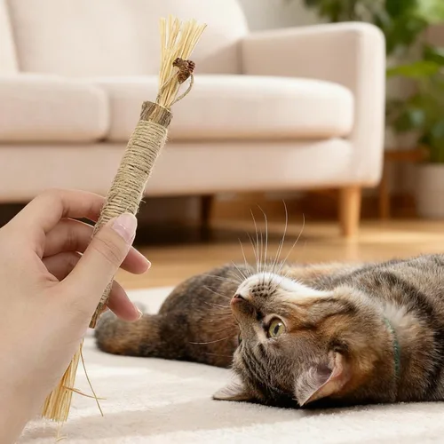 Vista 5 de Silvervine Sticks for Cats, 5 Piece Natural Chew Bite Resistant Pet Supplies, Cat Silver Vine Chewing Sticks, for Enrichment, Outdoor, Boredom