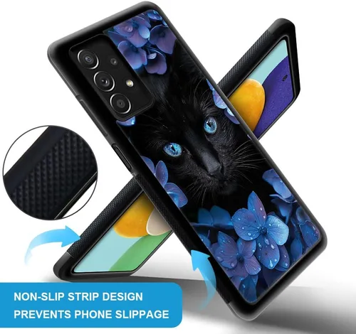 Vista 3 de CARLOCA Funda compatible con Samsung Galaxy A53 5G, diseño gráfico de identidad de gato Mumbai Clivia, a prueba de golpes, antiarañazos