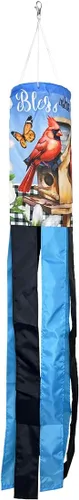 Vista 13 de Briarwood Lane Mariposas y pensamientos Spring Windsock Mason Tarros 40" L