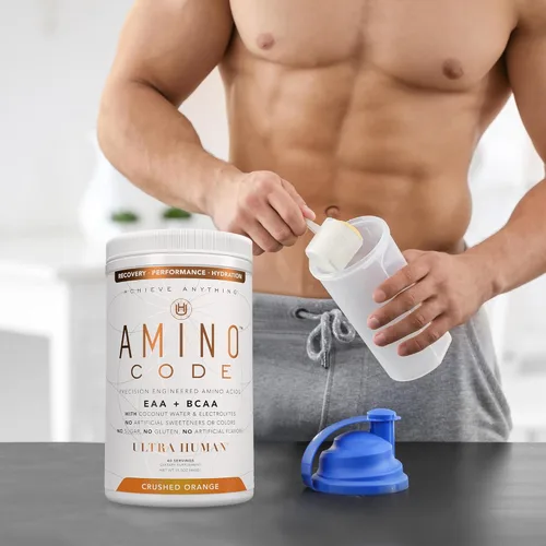 Vista 3 de Ultra Human Amino Code Aminoácidos esenciales + BCAA + electrolitos de agua de coco Bebida energética de aminoácidos saborizados