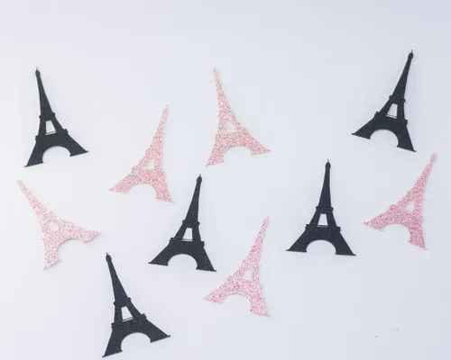 Vista 3 de Paris Party Decorations, Eiffel Tower Confetti, Paris Theme, Paris Birthday Party Supplies, Baby Shower or Bridal Shower