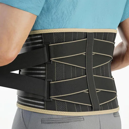 Vista 10 de Modvel Soporte de espalda para dolor de espalda baja para mujeres y hombres - Cinturón de soporte lumbar para ciática, hernia de disco, tensión