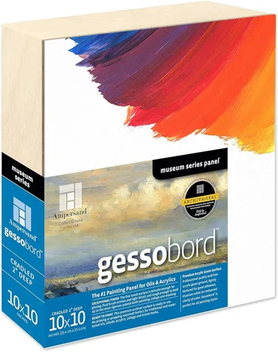 Vista 7 de Ampersand Art Supply Panel de Pintura de Madera con Gesso: Serie Museo Gessobord, 24" x 30", 1-1/2" Perfil Enmarcado