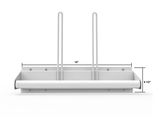 Vista 3 de Soportes de pared para delantales de rayos X, estilo barra, 2 soportes para guantes