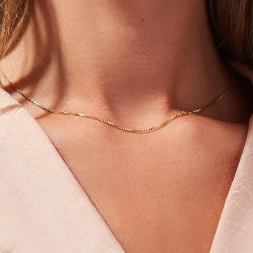 Vista 4 de Collar de espiga para mujer, serpiente chapada en oro de 14 quilates, gargantilla, collares simples escalonados, regalo de joyería para mujer