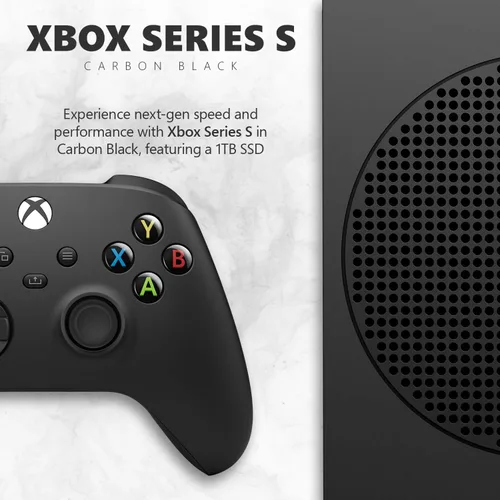 Vista 2 de Microsoft Xbox Series S 1TB SSD Console Carbon Black - Includes Xbox Wireless Controller - Up to 120 frames per second - 10GB RAM 1TB SSD
