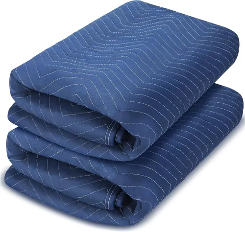 Vista 10 de Peryiter 2 Pack 96'' x 80'' Extra Large Moving Blankets 4.4 lb Heavy Duty Moving Pads and Packing Blankets Thick Quilted Shipping Furniture Pads for