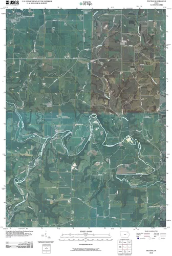 2010 Festina, IA - Iowa - USGS Mapa topográfico histórico: 18 x 24 pulgadas