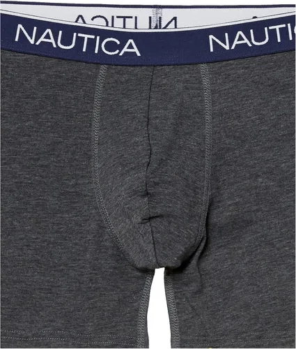 Vista 2 de Nautica Paquete de 4 calzoncillos bóxer elásticos jaspeados para hombre
