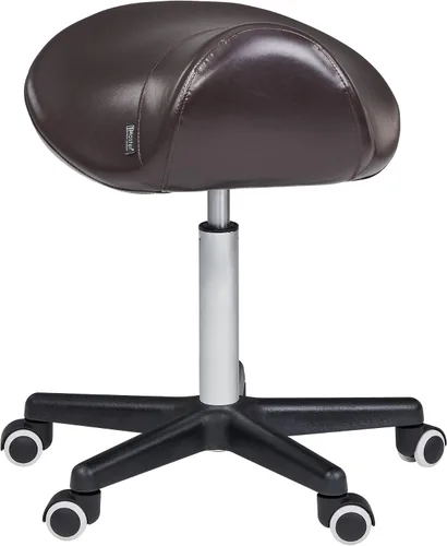 Vista 3 de Master Massage Silla ergonómica para sillín - Silla giratoria hidráulica con ruedas, taburete clínico de salón para clínica de tatuajes, spas Café