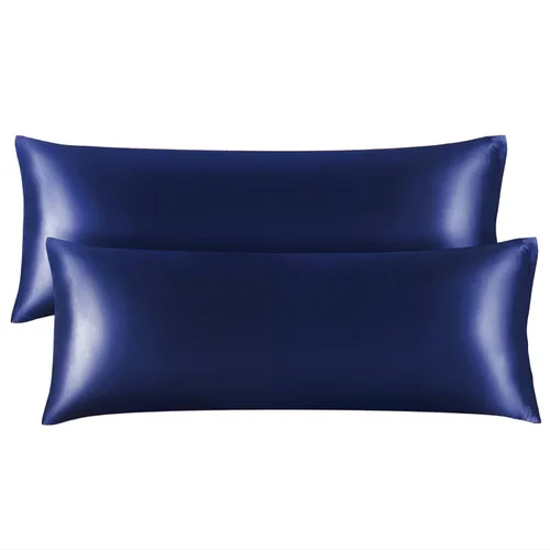 Vista 145 de BEDELITE Funda de almohada de satén para cabello y piel, súper suave y refrescante similar a las fundas de almohada de seda, paquete de 2 con cierre
