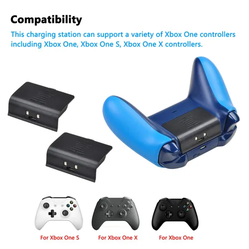 Vista 6 de PowerTrust Rechargeable Battery Compatible with Xbox One Controller Battery with 2 in 1 Micro USB Cable and Charge Kit for Xbox OneOne SOne XElite