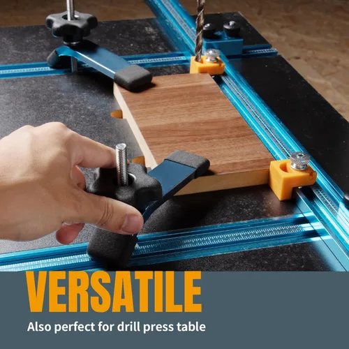 Vista 5 de POWERTEC 71168-P2V Abrazadera de retención T-Track, 5-1/2" L x 1-1/8" W, paquete de 4, abrazaderas de riel en T para carpintería