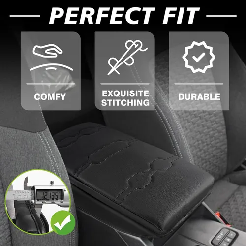 Vista 298 de Muslogy Funda para reposabrazos de consola central apta para Chevy Silverado/Tahoe y GMC Sierra/Yukon 2007-2013, cómoda almohadilla