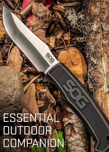 Vista 3 de SOG Cuchillo de supervivencia con vaina, cuchillo de campo de hoja fija, cuchillo táctico de 4 pulgadas y cuchillo de bushcraft con hoja de cuchillo