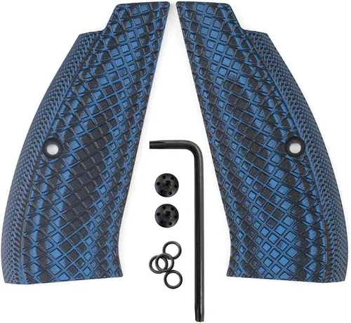 Cool Hand Empuñaduras G10 para CZ 75 Tamaño Completo, CZ 75 SP-01 Tactical, CZ 75B BD, Shadow 2, Tornillos de empuñadura de pistola negros