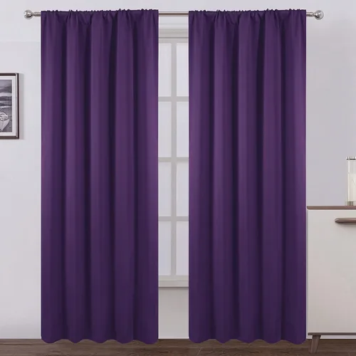 Vista 94 de LEMOMO Cortinas opacas grises, 52 x 84 pulgadas, juego de 2 paneles de cortinas opacas con aislamiento térmico para oscurecer la habitación