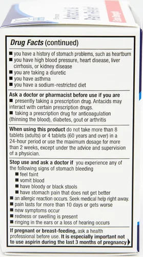 Vista 6 de Quality Choice, Tabletas antiácidos efervescentes extra fuertes y alivio del dolor, alivio de la indigestión ácida, malestar estomacal, acidez