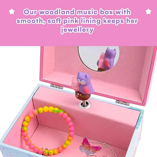 Vista 4 de JewelKeeper - Joyero musical grande con 2 cajones