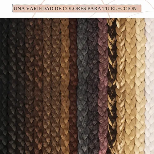 Vista 8 de Barsdar Extensión de 26 Pulgadas de Cola de Caballo Trenzada Larga con Banda Elástica - Extensiones de Cabello en Cola de Caballo Recta y Elegante
