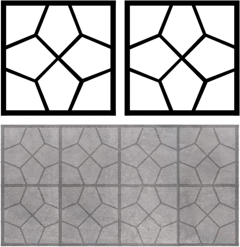 Moldes y formas de hormigón, 2 paquetes de 15.7 x 15.7 x 1.6 pulgadas, reutilizable, para pasarela, pavimento, pavimento, pavimento al aire libre,