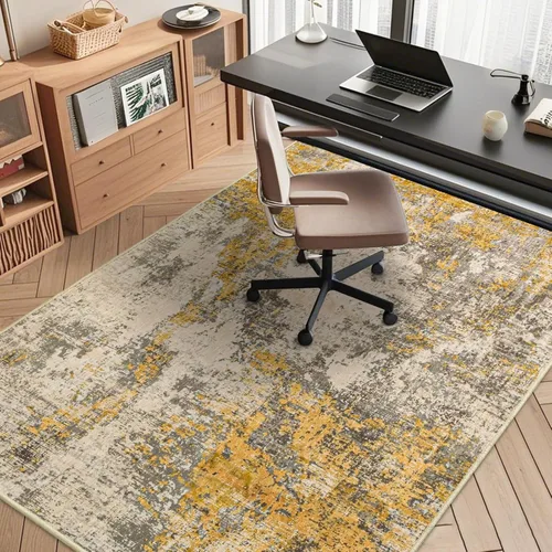 Vista 45 de Tapete para silla de oficina para suelo de madera dura, 48"x36" tapete protector de escritorio de computadora de fácil deslizamiento para silla