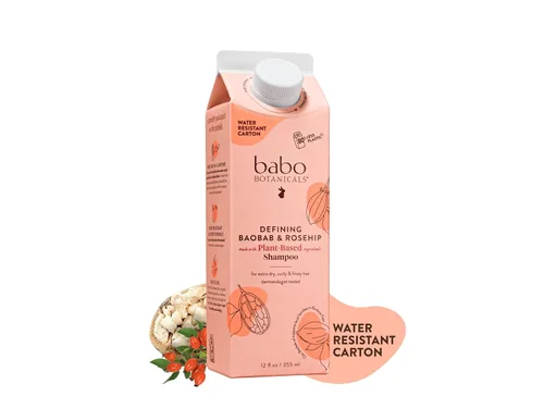 Babo Botanicals Defining Baobab & Rosehip Shampoo + Bundle with Conditioner – For extra dry, curly hair – Smooth & Define – Passion Fruit Ferment