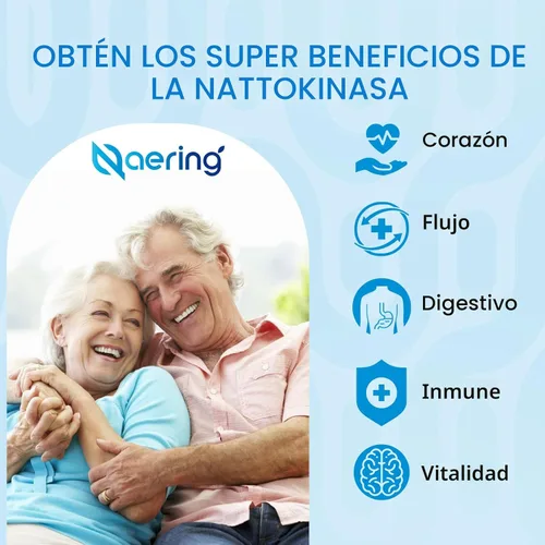 Vista 5 de Suplemento enzimático liposomal nattoquinasa 12,000 FU Serrapeptasa 360,000 SPU - Enriquecido con enzimas sinérgicas y mezcla de nutrientes e