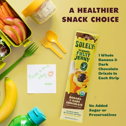 Vista 3 de Solely - Charqui de frutas orgánicas Un ingrediente Vegano Sin OGM Sin gluten Sin agregado de azúcar