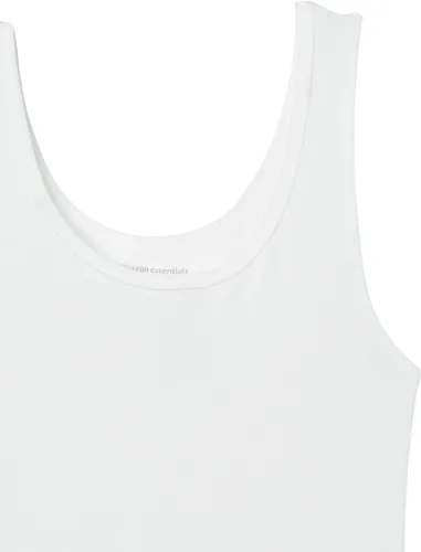 Vista 9 de Tienda Essentials - Camiseta ajustada sin mangas para mujer, paquete de 2