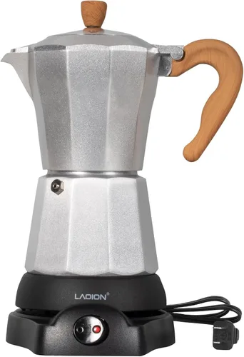 Vista 9 de LAOION Cafetera Espresso Maker, Máquina de Café Portátil de 6 Tazas, Cafeteras Eléctricas Modernas Portátiles de 300ml, Olla de Moka Eléctrica