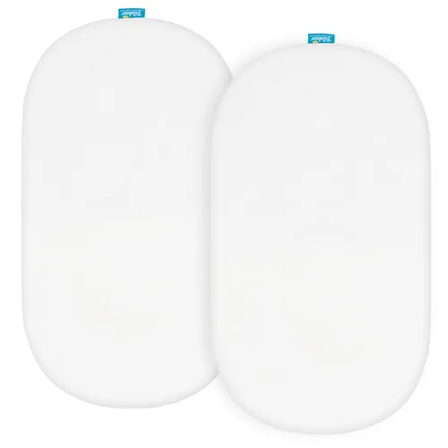 Vista 21 de Sábanas de moisés que se ajustan a Dream On Me Traveler/Skylar/Waves Moisés Cuna Lateral, 100% Algodón, Paquete de 2, Sábana de Moisés Ultra Suave