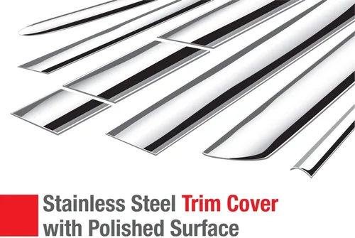 Vista 3 de Fabricado en Estados Unidos! Dodge Ram 2009-2017 1500 Crew/2010-2017 Ram Mega Cab, 4 unidades de poste pilar recortado de cromo, acero inoxidable