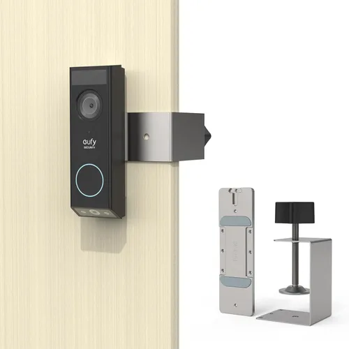 Vista 9 de Soporte antirrobo para timbre de video eufy Security E340, Soporte para cámara de timbre eufy e340, Kit de soporte de montaje de timbre en esquina