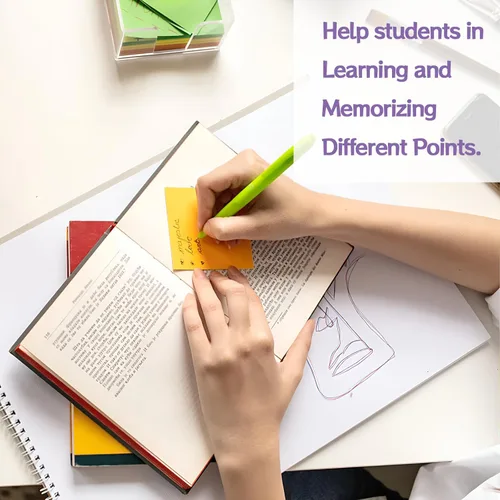 Vista 7 de HappyHapi 36 blocs de notas adhesivas de 3 x 3 pulgadas, 80 hojas/bloc, 8 blocs de notas autoadhesivas de colores brillantes, notas adhesivas