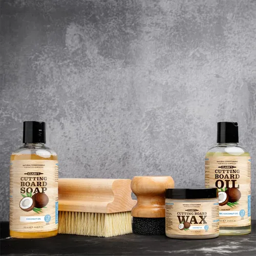 Vista 9 de CLARK'S Cera para tabla de cortar, mantequilla de madera 2 en 1 y aceite de coco orgánico con cera de abejas para utensilios de cocina de madera