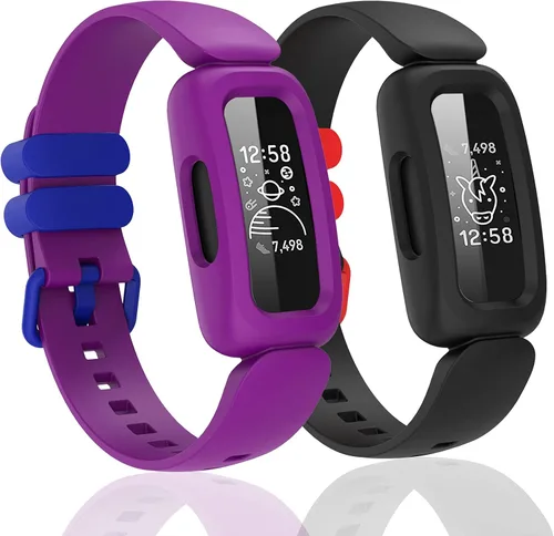 Vista 9 de Bandas de silicona compatibles con Fitbit Ace 3, bandas de repuesto suaves impermeables para Ace 3 bandas para niños y niñas, accesorios de pulsera