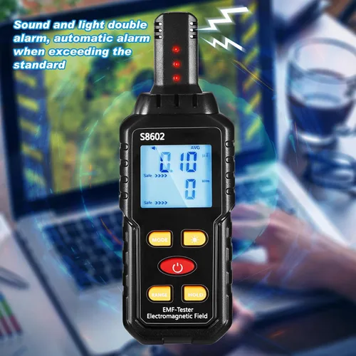 Vista 4 de Kit de equipo de caza fantasma, medidor Emf con 2 bolas de gato iluminadas de movimiento, equipo paranormal Emf, detector de medidor de fantasma