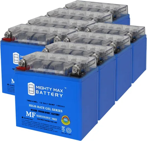 Mighty Max Battery YB9A-A - Batería de repuesto de gel de 12 V 9 Ah compatible con Power-Sonic PS-CB9A-A - 8 unidades