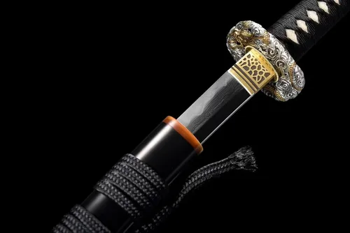Vista 8 de Koubuse-tsukuri - Espada katana dorada hecha a mano, espada samurái japonesa real (espada completa), Catanas Japonesas Reales