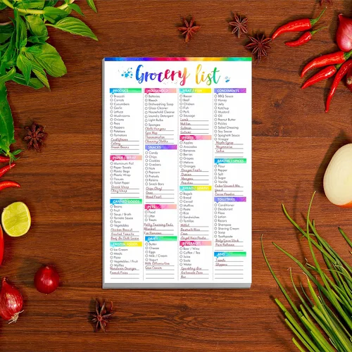 Vista 4 de ERKE Bloc de notas magnético de 90 páginas de comestibles artísticos impresos (6 x 9 pulgadas)