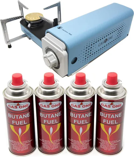 Vista 9 de GasOne GS-8300 - Estufa compacta de butano con estuche de transporte, estufa portátil plegable