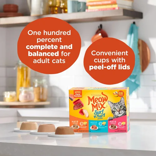 Vista 14 de Meow Mix Paté in Gravy Wet Cat Food with Real Chicken & Beef, 2.75 Ounce (Pack of 12)